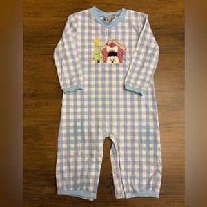 Three Sisters Checkered Christmas Puppy Romper